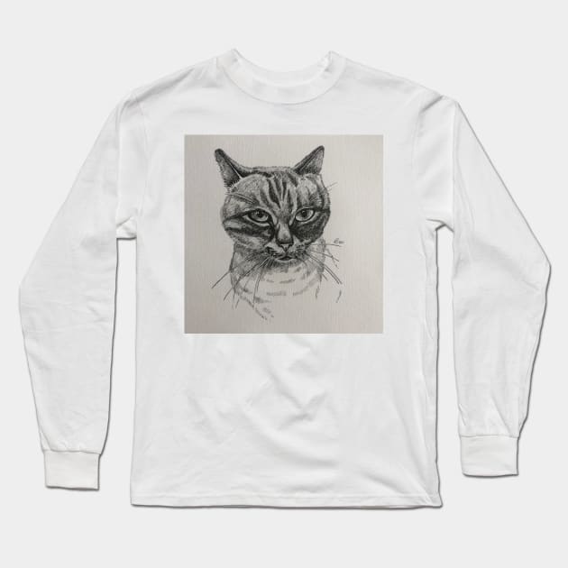 Cute cat Long Sleeve T-Shirt by Karroart